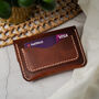 Personalised Handcrafted Leather Wallet Press Stud, thumbnail 5 of 8