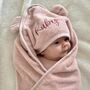 Personalised Hooded Towel In Dusky Pink, thumbnail 1 of 6