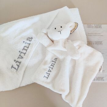 Personalised Baby Cotton Hooded Towel Newborn Gift, 11 of 12
