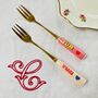 A Pair Of Fun, Coloured Cake Forks, thumbnail 1 of 9