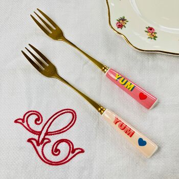 A Pair Of Fun, Coloured Cake Forks, 9 of 9