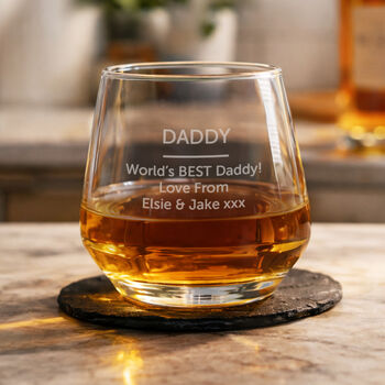 Personalised Engraved Message Whisky Glass, 3 of 5