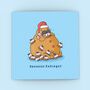 Cute Christmas Gingerbread Pudding Card, thumbnail 1 of 9