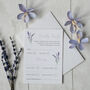 Lilac Wedding Invitation With Lavender Wax Seal, thumbnail 11 of 11