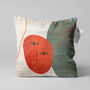 Abstract Orange Face Pattern Cushion Cover, thumbnail 1 of 7