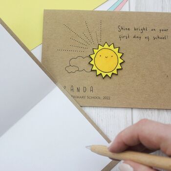Personalised First Day Of School Card, Shine Bright, 5 of 6