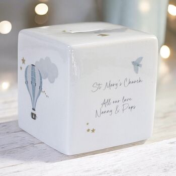 Personalised Ceramic Money Box Christening Gift, 5 of 7