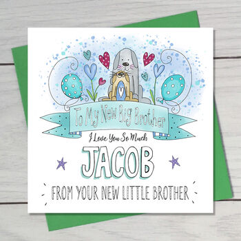 To My New Big Brother From The Baby Card, 2 of 4