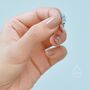 Sterling Silver Extra Small 6mm Opal Huggie Hoops, thumbnail 7 of 12