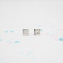 Sterling Silver Mini Square Studs, thumbnail 5 of 9