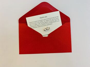 Thank You Gift Sterling Silver Keepsake With Blank Card, 3 of 3