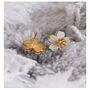 Monaco D’or Pearl Vintage Gold Centi Flower Earrings, thumbnail 3 of 4