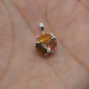 Pink Green Mixed Tourmaline Pendant: October Birthstone, 10 of 10