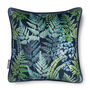 Luxury Super Soft Velvet Cushion Ferns Floral With Optional Piping, thumbnail 1 of 12