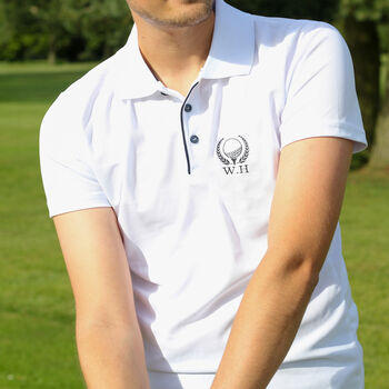 Personalised Golf Wreath Polo Top For Men Gift, 8 of 10