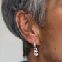 Recycled Silver Birthstone Pendant Hoop Earrings, thumbnail 6 of 10