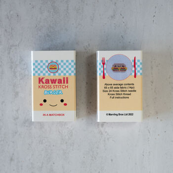 Kawaii Burger Mini Cross Stitch Kit, 6 of 8