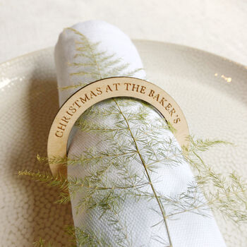 Personalised Family Christmas Napkin Ring, 4 of 4