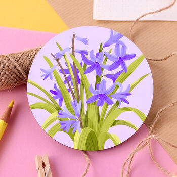 Hyacinth Illustration Coaster, 4 of 4