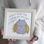 Personalised Baby Owl Embroidered Framed Artwork, thumbnail 2 of 11