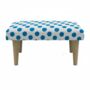 Hand Painted Upholstered Linen Square Footstool Polka Dot, thumbnail 6 of 12