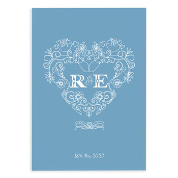Personalised Heart Strings, Wedding Card, Frameable, 4 of 9