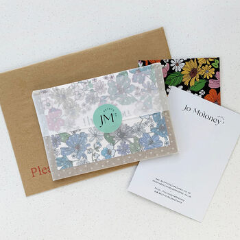 Blue Floral Thank You Card Set, 6 of 6