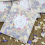 10 Personalised Cottage Garden Wedding Confetti Sachets, thumbnail 1 of 7