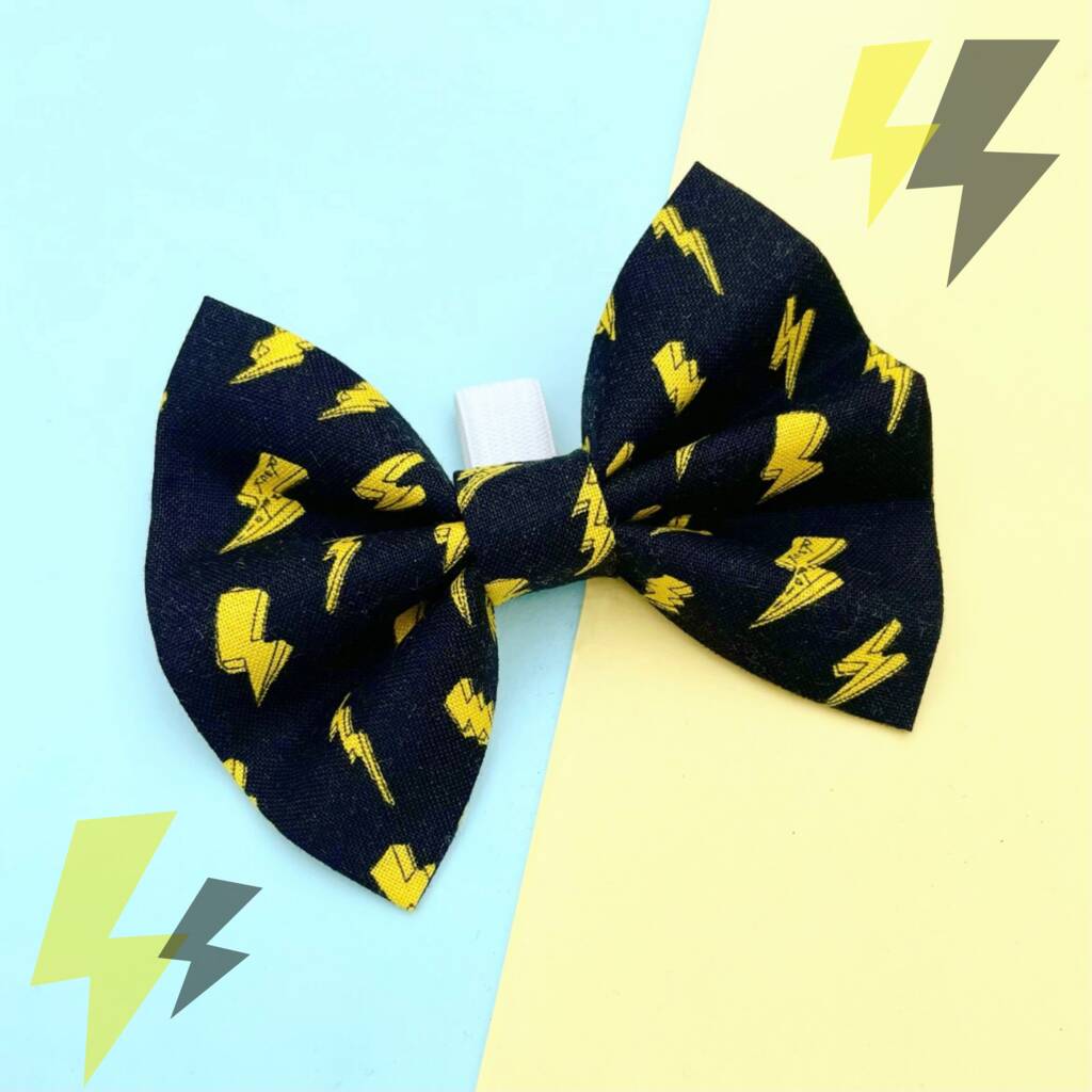 Lightning Bolt Dog And Cat Bow Tie