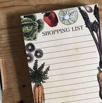 Shopping List Fruit And Vegetable Notepad, 2 of 6