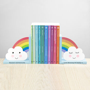 Personalised Kids Over The Rainbow Bookends, 3 of 5