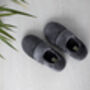 Snug Toes Men's Heated Slippers Grey, thumbnail 2 of 7