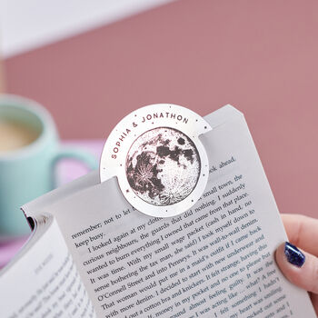 Personalised Special Date Moonphase Metal Bookmark, 4 of 7