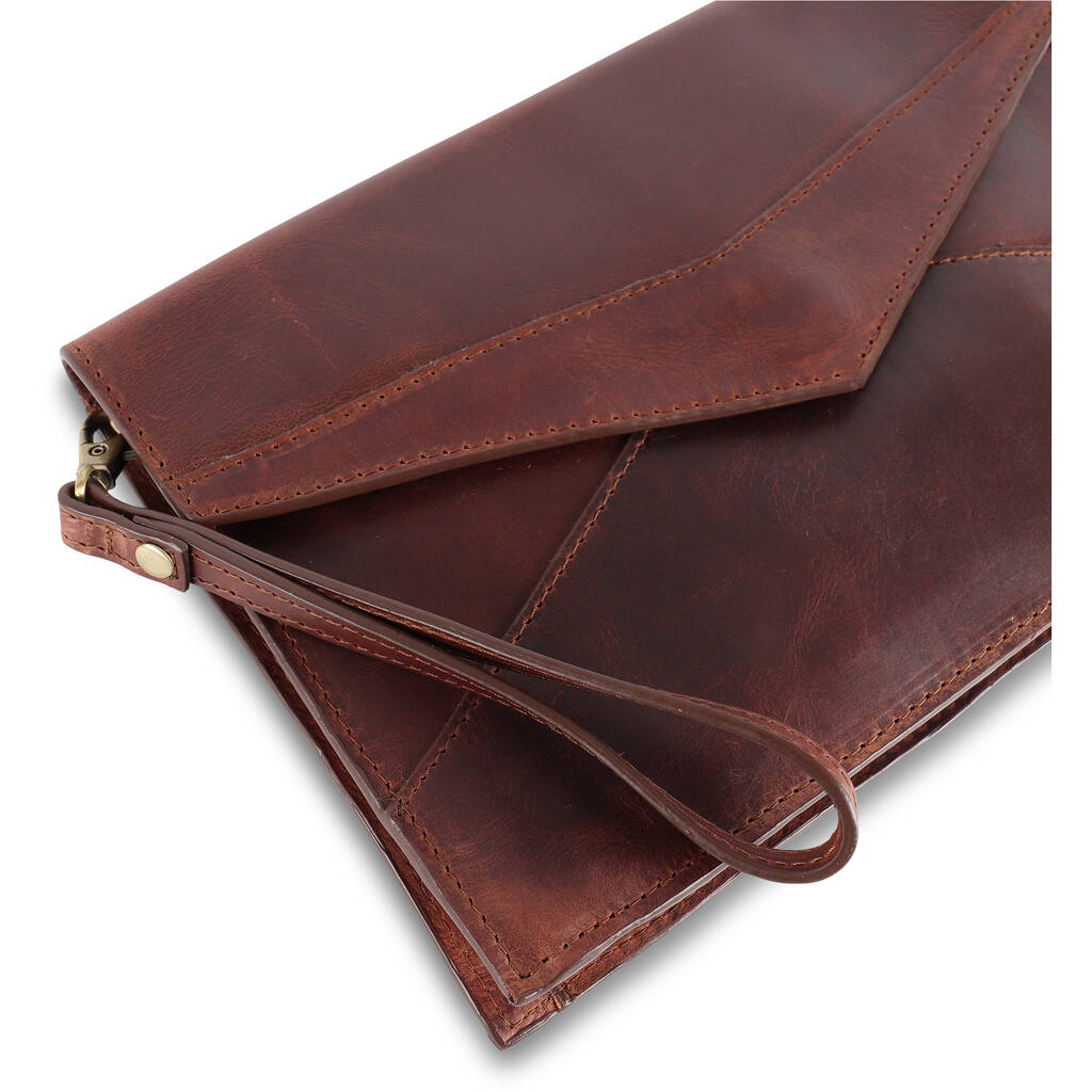 leather clutch evening bag, distressed brown by the leather store | www.bagssaleusa.com/product-category/speedy-bag/
