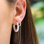 Sterling Silver Chunky Twisted Hoop Earring, thumbnail 1 of 4
