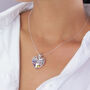 Sterling Silver Family Birthstone Heart Locket Necklace, thumbnail 3 of 11