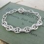 Sterling Silver Oval Link Chunky Statement Bracelet, thumbnail 7 of 8