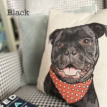 Staffordshire Bull Terrier Cushion Cover, 8 of 11