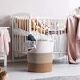 Nursery Baby Kids Laundry Basket Hamper White And Camel, thumbnail 1 of 4