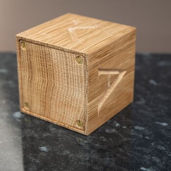 Personalised Oak Money Box, 4 of 5