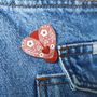 'Love Bug' Eco Friendly Wooden Pin Badge, thumbnail 2 of 4