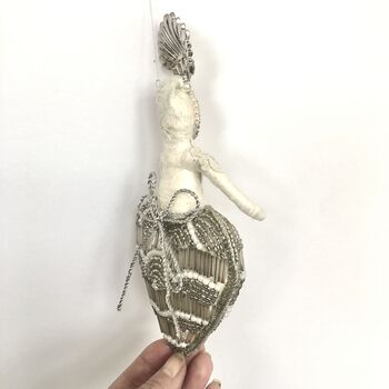 Beaded Christmas Tree Topper 'Pearl', 5 of 8