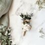 White Flower And Preserved Eucalyptus Boutonniere, thumbnail 1 of 6