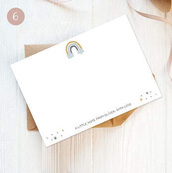 Pastel Rainbow Personalised Note Cards, 12 of 12