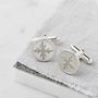 Personalised Sterling Silver North Star Cufflinks, thumbnail 2 of 4