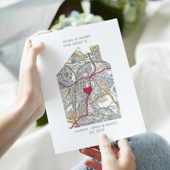 Personalised Our Home Map Print, 5 of 11