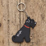 Black Schnauzer Key Ring Personalisation Available, thumbnail 1 of 3