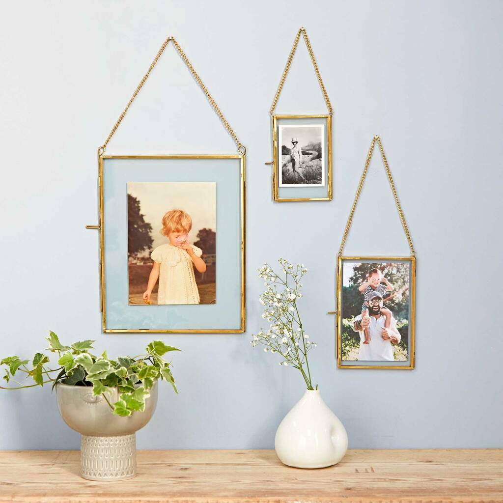 Glass And Metal Hanging Photo Frame, 1 of 6