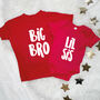 Big Bro/Sis Lil Bro/Sis Christmas Red And White Set, thumbnail 1 of 2