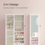 Wall Mounted Lockable Jewellery Armoire With Mirror, thumbnail 2 of 9